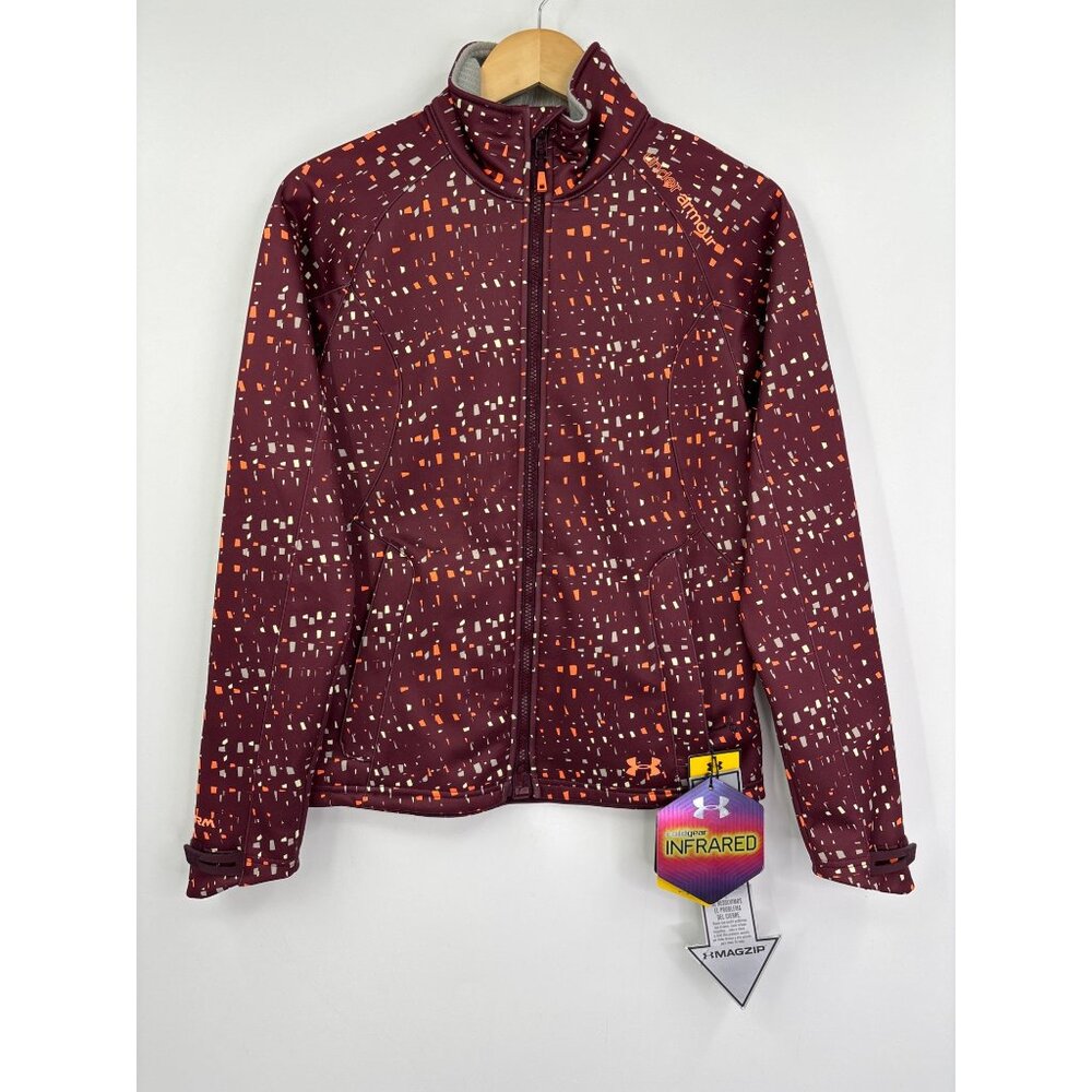 Under Armour Women's Coldgear Infrared Softershell Jacket Burgundy Small NEW